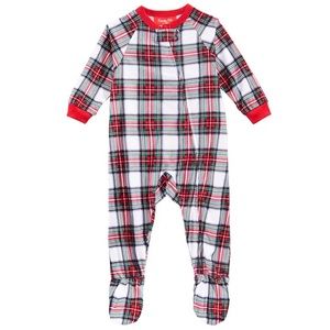 Family Matching Baby Stewart Plaid Footed Pajamas